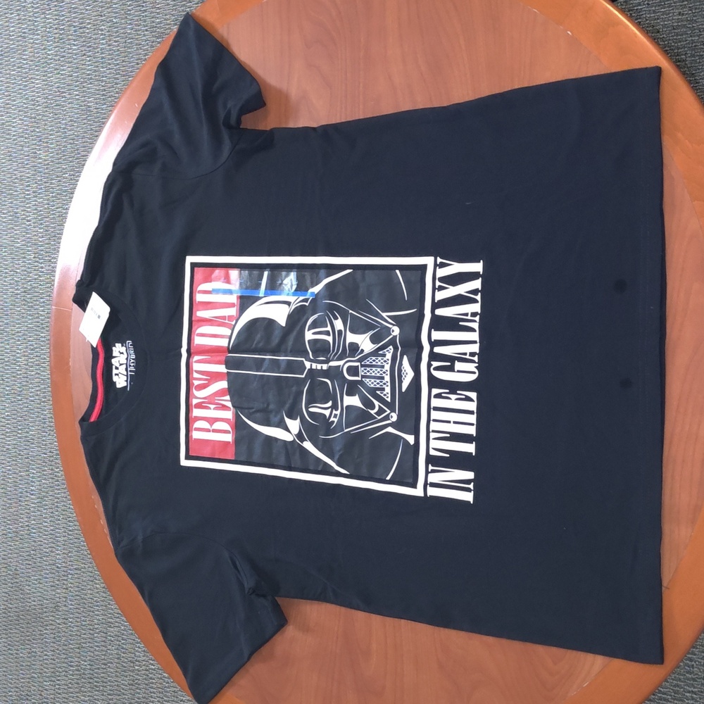 Star Wars Best Dad Short Sleeve Men's T-Shirt - Black L NWT